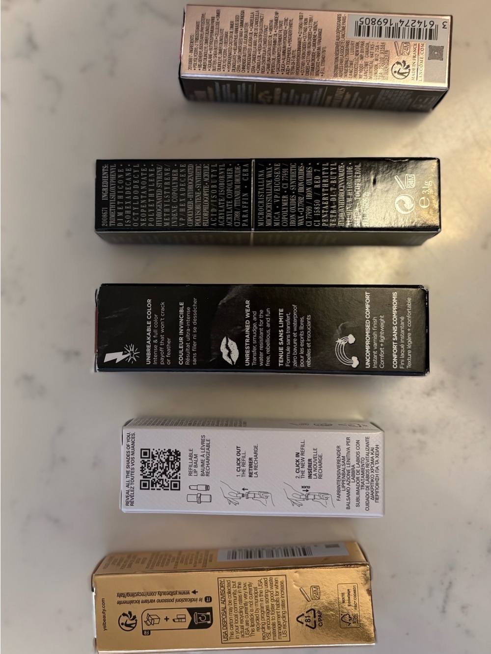 Women's Lipstick Set in Black and Gold Packaging - Lux Cream Finish